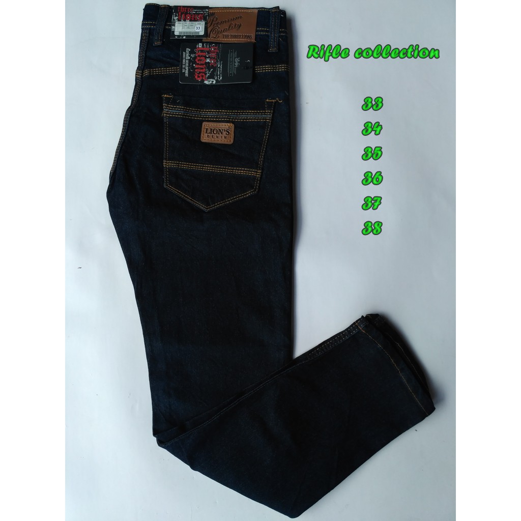 Celana distro pria pensil panjang jeans garment size 33-38