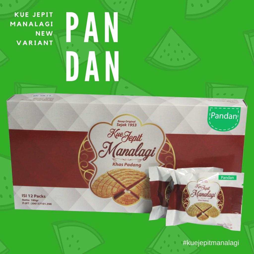 

Kue Jepit Manalagi - Pandan