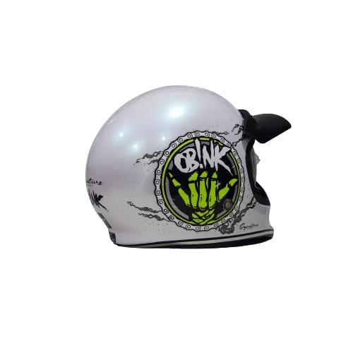 Helm Cakil Retro JPX JP Signature SG 10 OBINK Putih Glossy ORIGINAL