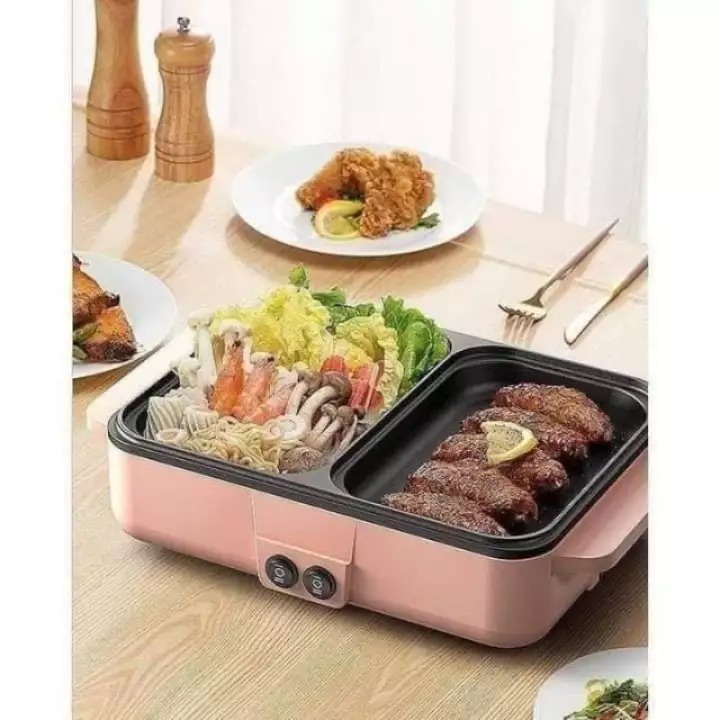 Emily 2 in 1 Electric Grill Griller &amp; Hot Pot