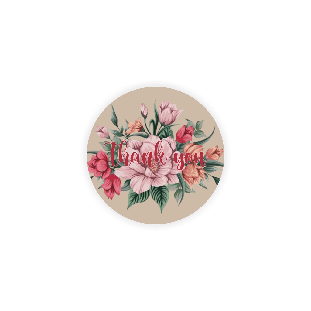

[TERMURAH] READY!! 60 pcs Stiker Thank you for order ukuran 3,5 cm TK16