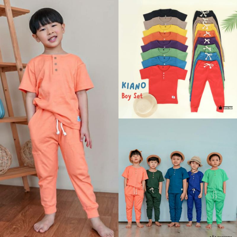 Setelan Baju Santai Anak Kiano Boys Set