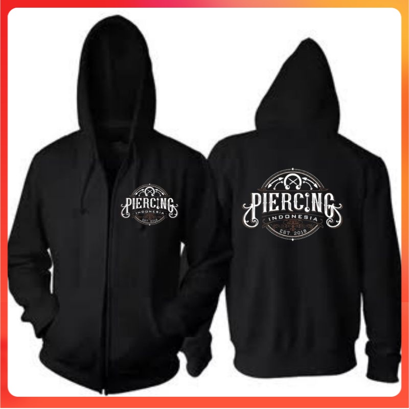 Jaket sweater zipper piercing indonesia