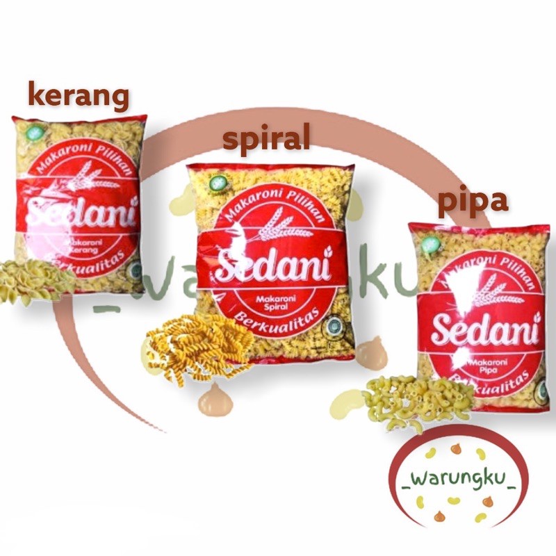 

Makaroni/Makroni Sedani Pipa Kerang Spiral 1kg EXP LAMA