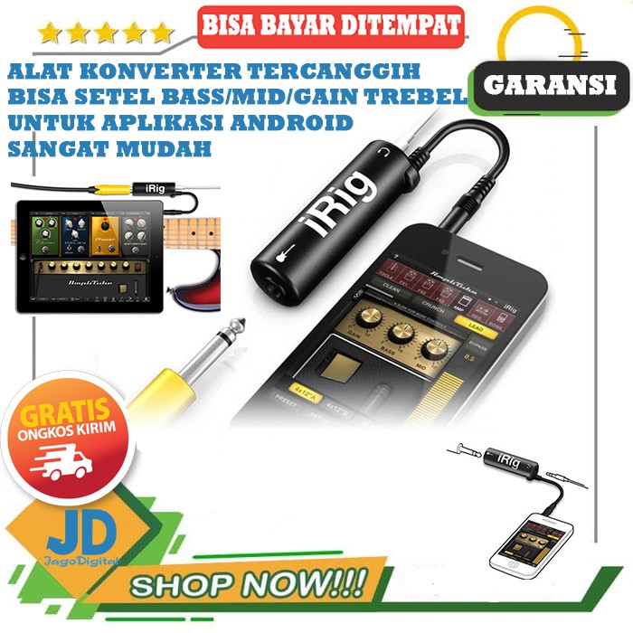 Irig Amplitube Gitar Interface Adapter For Ios Android Irig Gitar Shopee Indonesia