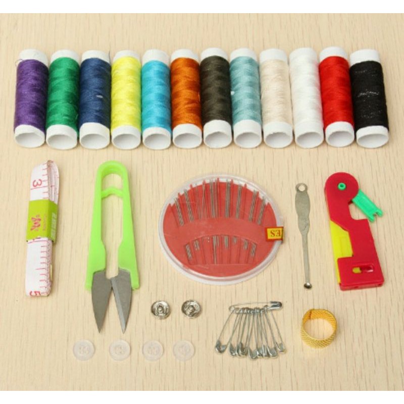 Alat Jahit Set mini box - Sewing tolkit - benang jarum gunting set