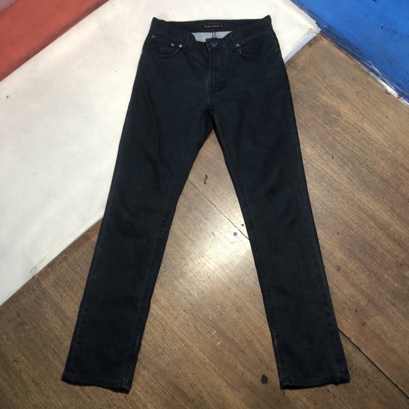 Jeans nudie Thin Finn dry black coated second original size 30-32