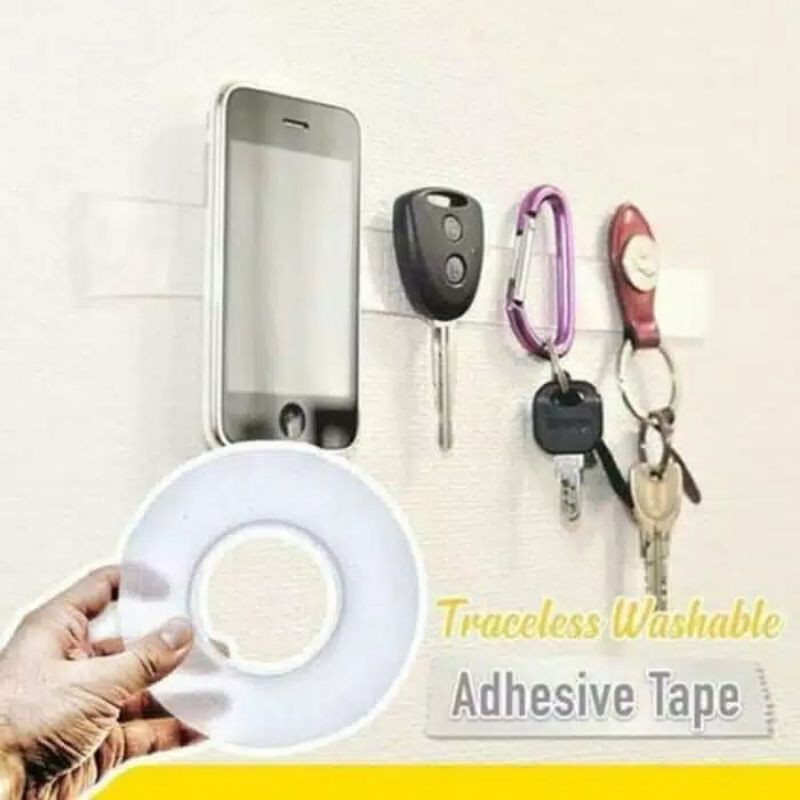 

Double tape magic / magic tape / ivy grip tape / isolasi 2 sisi kuat dicuci tanpa bekas