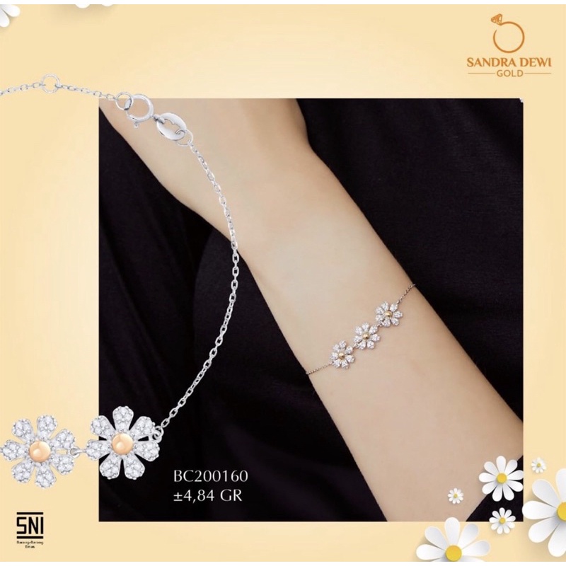 Sandra Dewi Gold Gelang Flower Daisy-BC200160-001