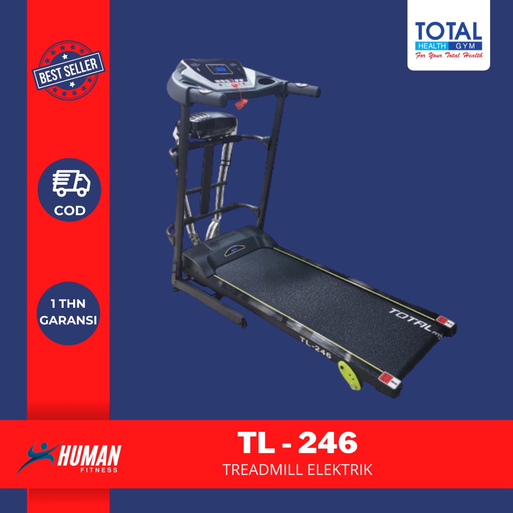 treadmill - treadmill elektrik 3 fungsi tl 246 - tredmill - treatmill alat olahraga - treadmill lipa