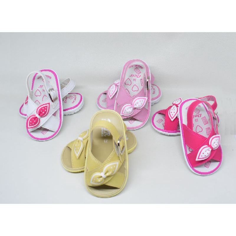 SP Sendal Anak Balita Cewek / Perempuan Bunyi Cit Cit Usia 1 2 Tahun Size Murah Lucu Perekat