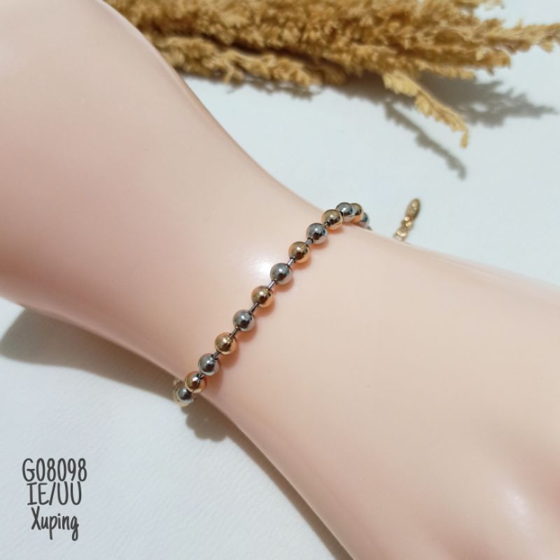 Gelang Xuping Biji Lada 4mm warna mix G08098