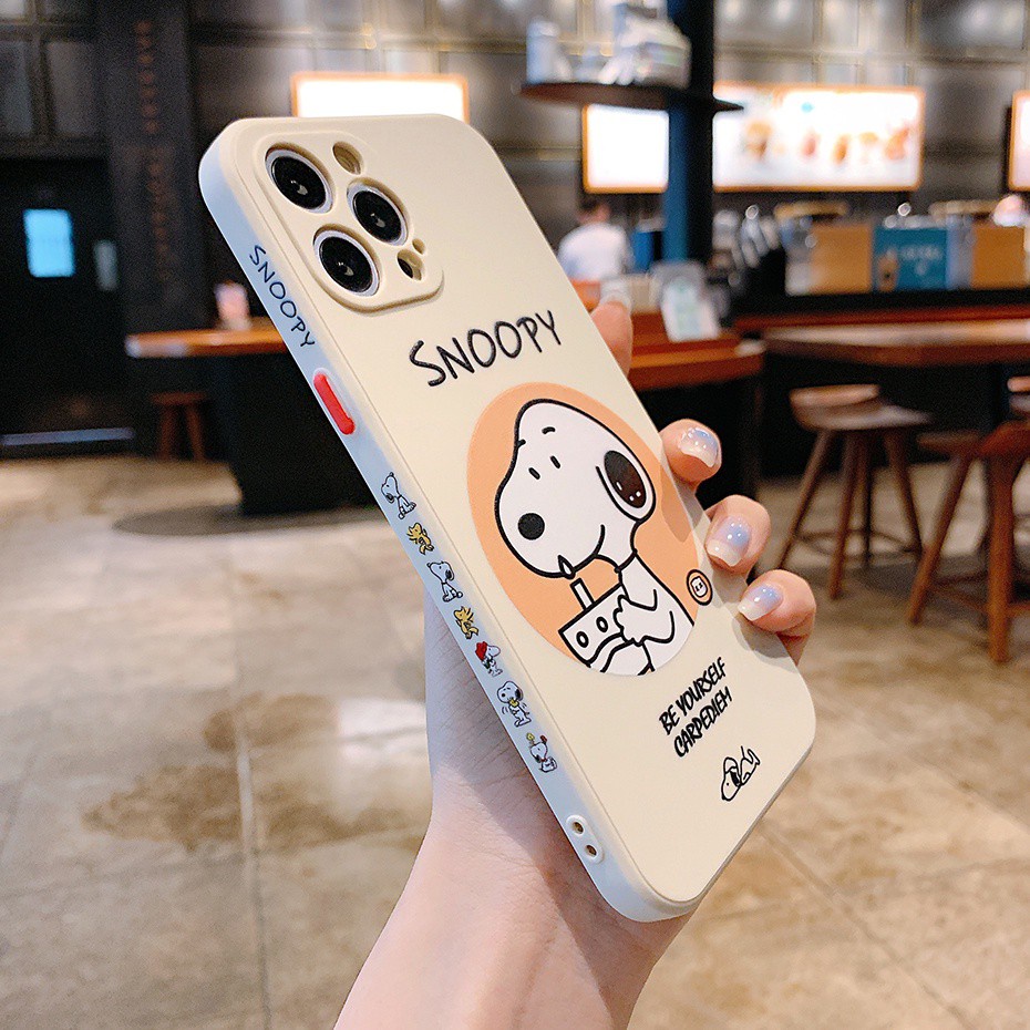 Snoopy Starbucks Casing Vivo Y20 Y50 Y30 Y17 Y15 Y11 Y12 Y95 Y93 Y91 Y30i Y20i Y20S Y12S V20 SE Pro Y51 Y31 S1 Y91i Y91C Y12i Y19 Y1S V9 Y85 Y97 V11i Y71 Y71i Y81 V5S Y67 Y66 Y65 V5 Lite Case Cute Starbuck Coffee Label Liquid Silicone Back Phone Cover-5