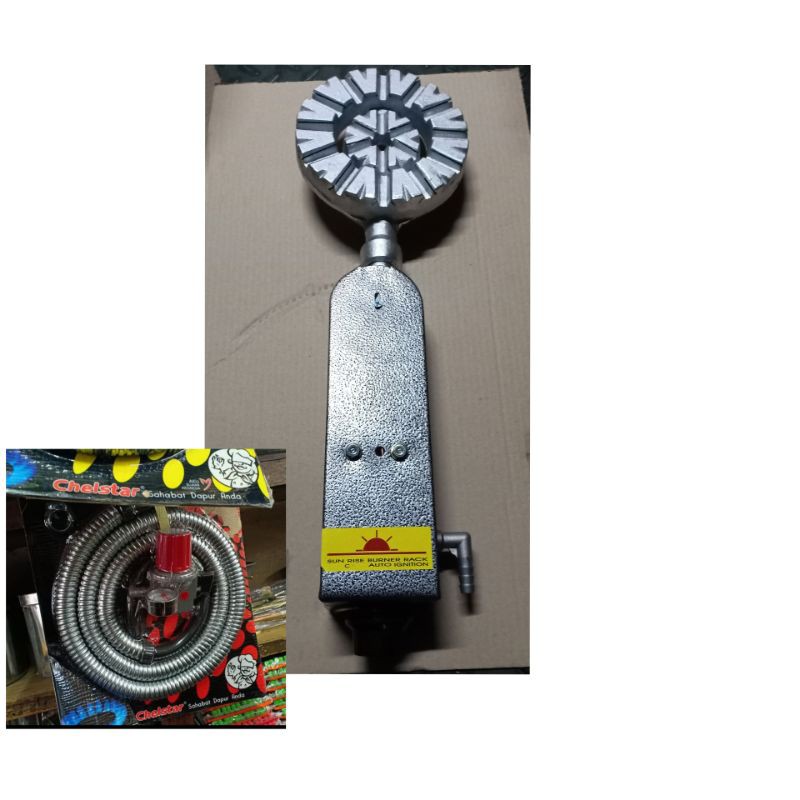 BURNER KOMPOR GAS SUN RISE SR 6ESL AUTO+ SELANG REGULATOR HP CHELSTAR