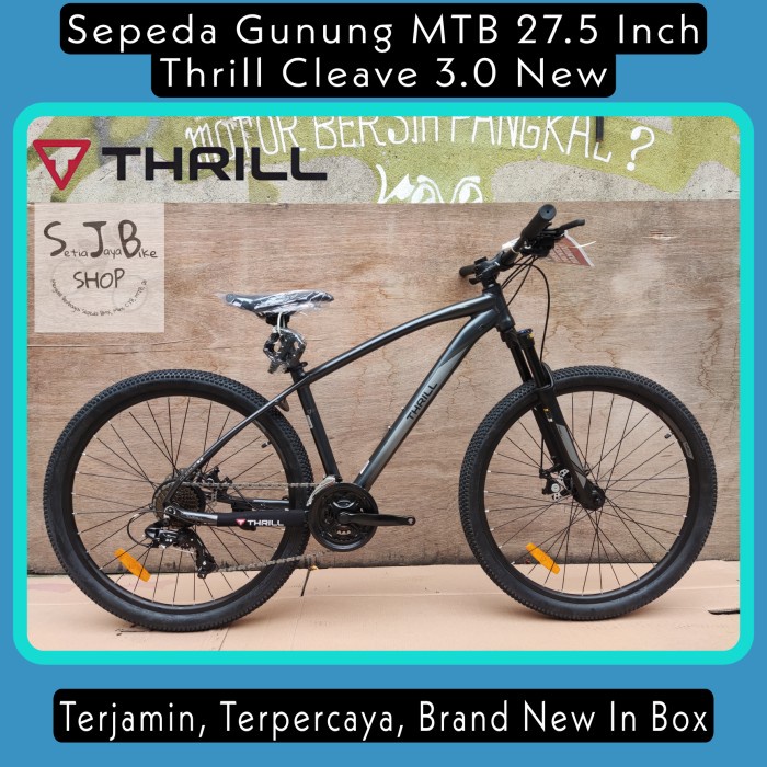 Sepeda Gunung MTB 27.5 Inch Thrill Cleave 3.0 New Alloy 21 Sp Shimano - Grey Silver, M (16)