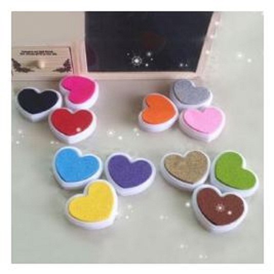 Heart Shape Ink Pad - Bantalan Stempel Bentuk Hati (1pc)