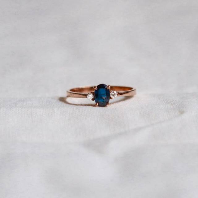 Cincin Emas Kuning Dgn Batu Natural Blue Safir Atau Natural Blue Topaz Bisa Pilih Shopee Indonesia