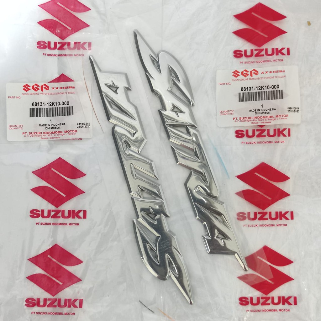 LOGO EMBLEM SIMBOL TULISAN BODY SATRIA FU INJEKSI 150 SGP 68131-12K10