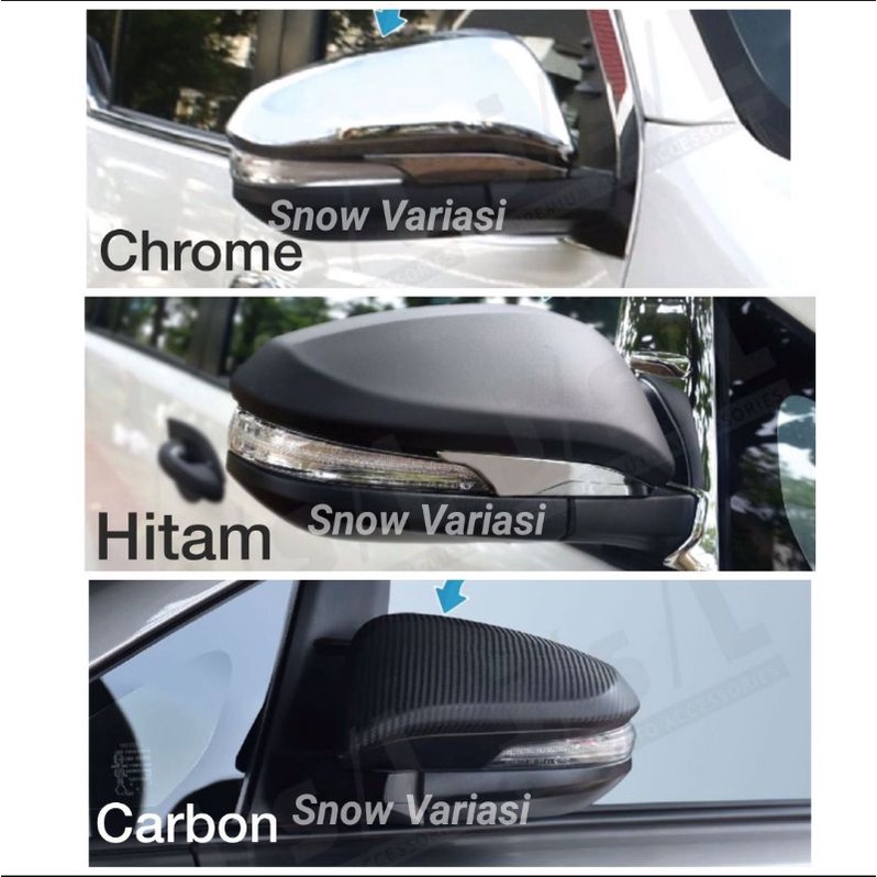 Cover spion All new fortuner facelift 2020 2021 chrome hitam carbon jsl