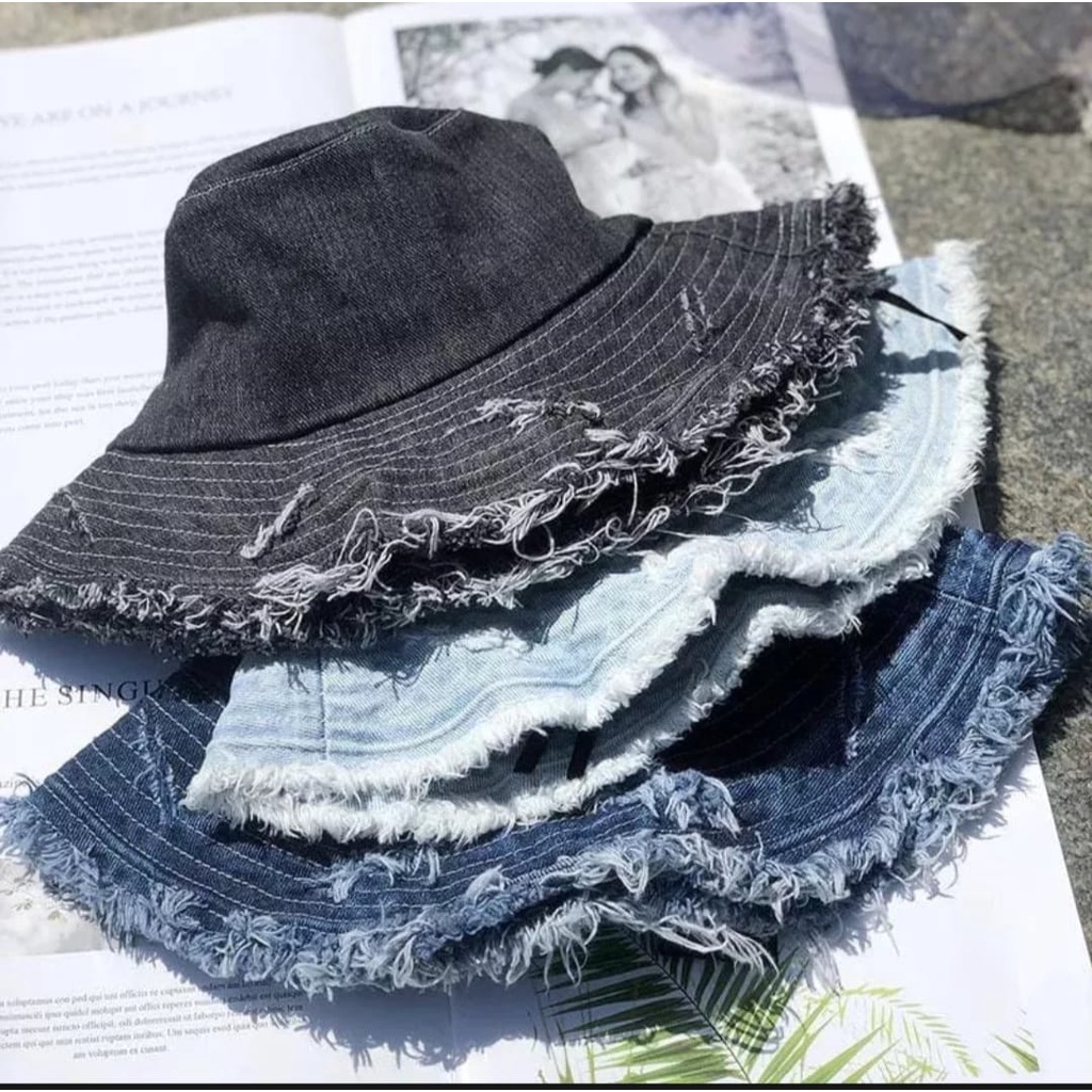 Topi Bucket Hat Jeans Rumbai unisex