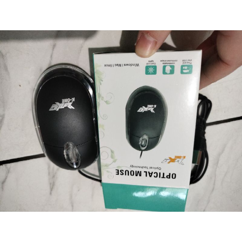 Mouse lampu Usb mouse optic murah merek random