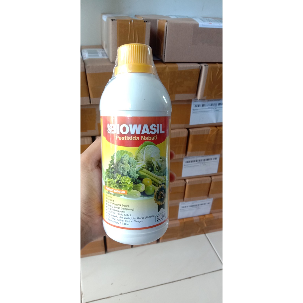 PROMO BIOWASIL 500ml Pestisida Nabati Obat Hama ARO (Penggorok Daun) untuk Semua Jenis Tanaman, Sayuran, Buah-buahan, Palawija, Tanaman Hortikultura, Tanaman Perkebunan, Tanaman Hias / Bunga, dll Paling Ampuh Laris MURAH Bisa COD Bayar di Tempat