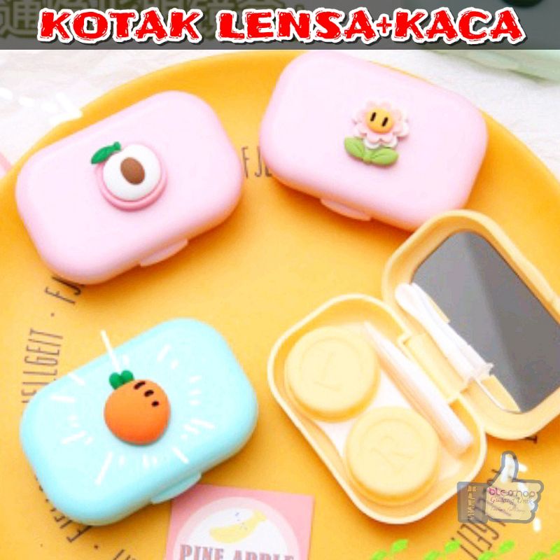 BLESSHOP Tempat Sotflen Kanan Kiri Softlens Case Kotak Softlens Dan Kaca