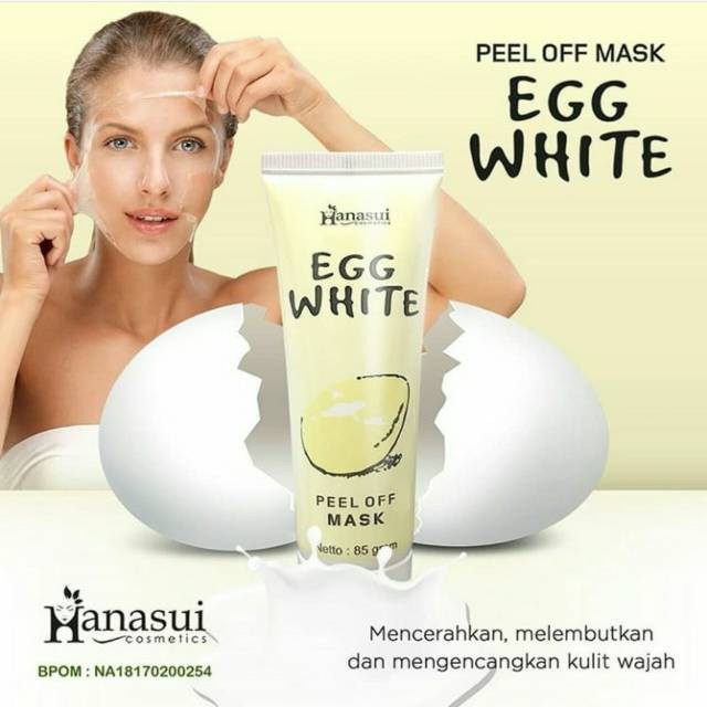 [ HANASUI ] Masker Telur / Egg Peel Off Mask BPOM ORIGINAL Masker Wajah / Mengencangkan Kulit