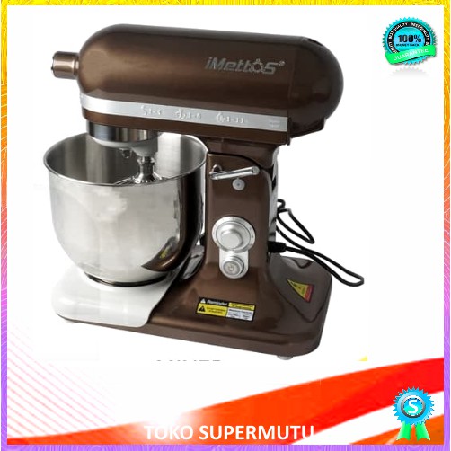 Jual Mixer Adonan Roti 7 Liter 7500-IMETTOS (Warna Brown) Mixer Murah