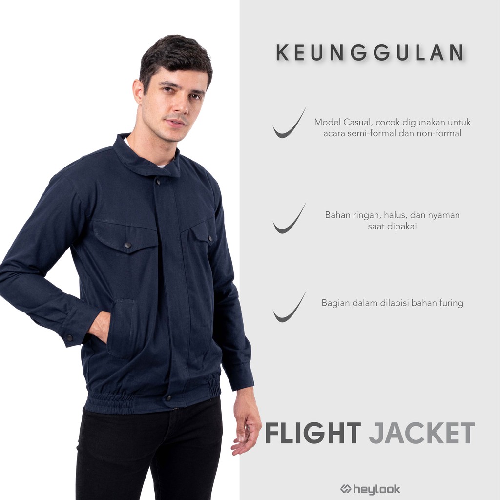 HEYLOOK Project - Jaket Canvas Pria Jaket FLIGHT Jaket Casual Pria Parka Kanvas Pria Distro