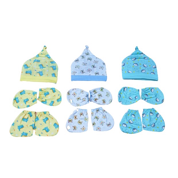 Set Topi Dan Sarung Tangan Kaki Bayi LITTLE OWL/ Perlengkapan Bayi Newborn