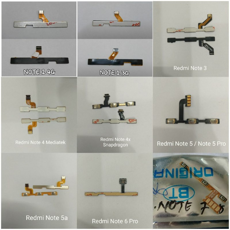 FLEKSIBEL ON OFF XIAOMI REDMI NOTE 1 2 3 4 4X 5 5A 6 7 PRO MEDIATEK SNAPDRAGON TOMBOL DAYA MATI