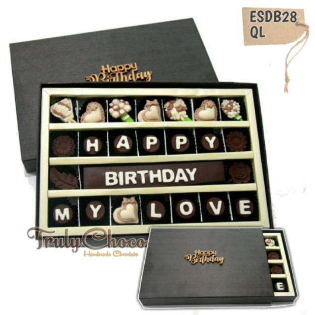 

Hadiah ulang tahun special coklat trulychoco isi 28 sliding