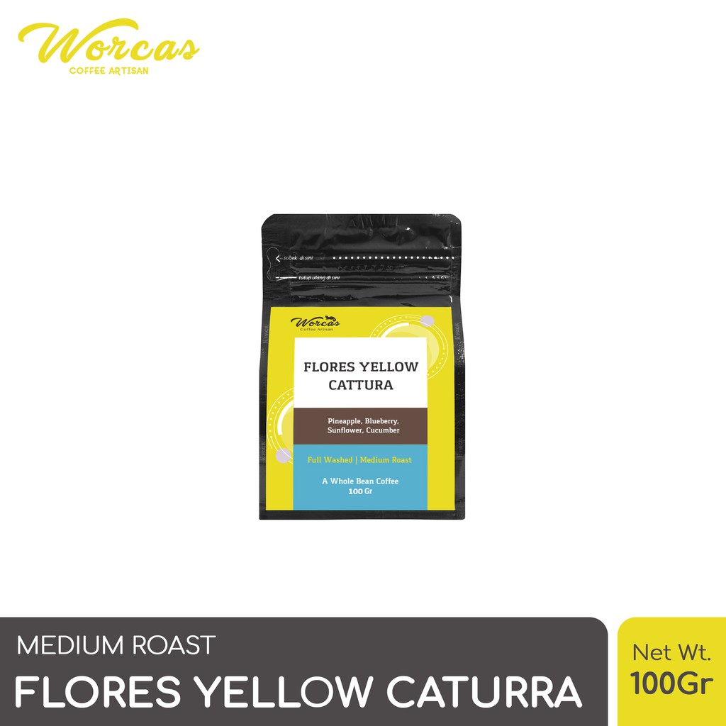 

WORCAS Kopi Arabika Flores Yellow Caturra 100 Gram - Medium Roast