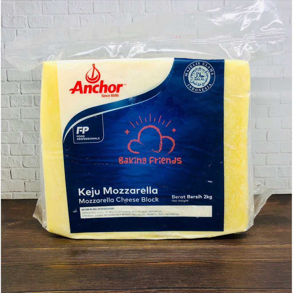 

ANCHOR MOZZARELA 1KG REPACK/KEJU MOZA 1 KG/KEJU MELTED CHEESE