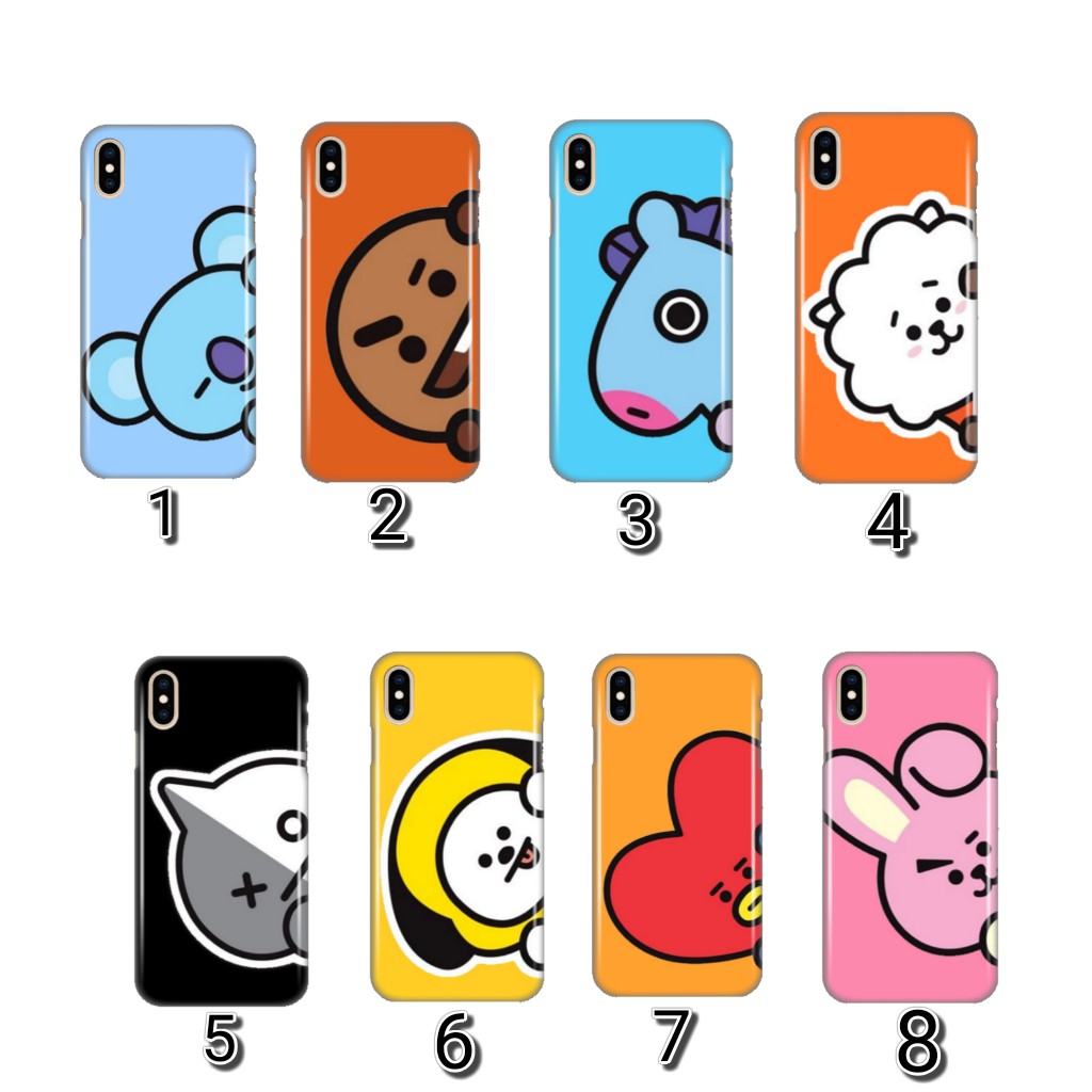 CUSTOM CASE 3D BT21 BTS FULLPRINTING EDISI 3 oppo a12 , oppo a53  ,realme 7i , redmi 9 & ALL TYPE