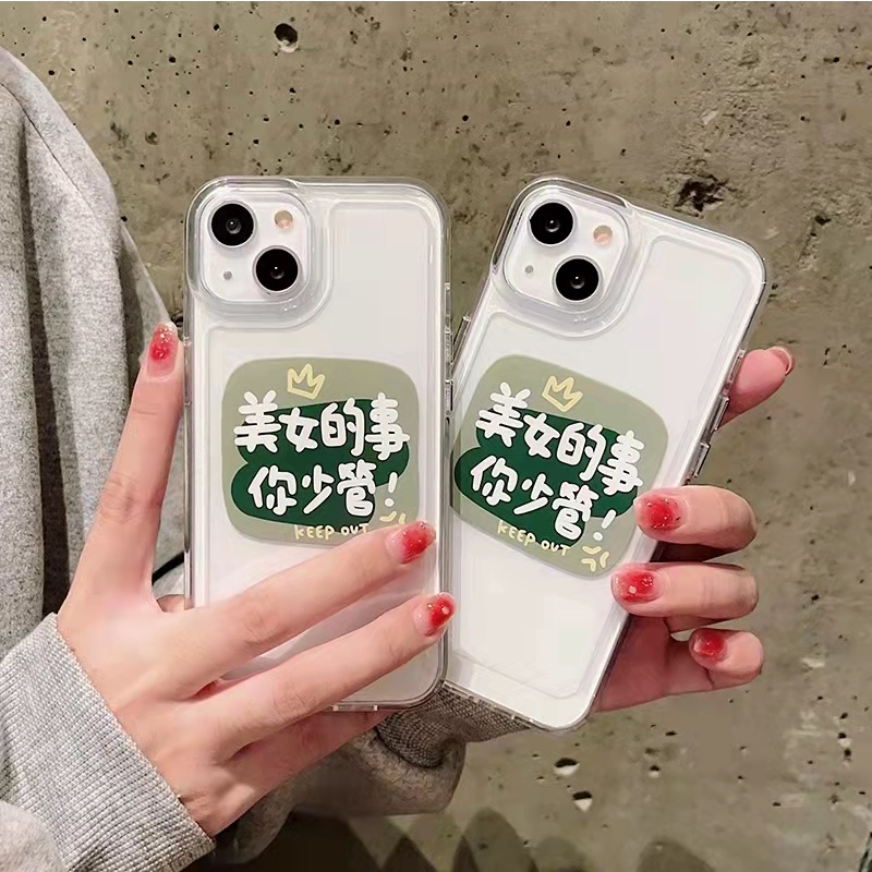 Case Bahan Akrilik Transparan Motif Gadis Cantik 13 Pro 13prm Untuk iPhone 11 7Plus 8Plus Xr XS 13 12 Pro Max