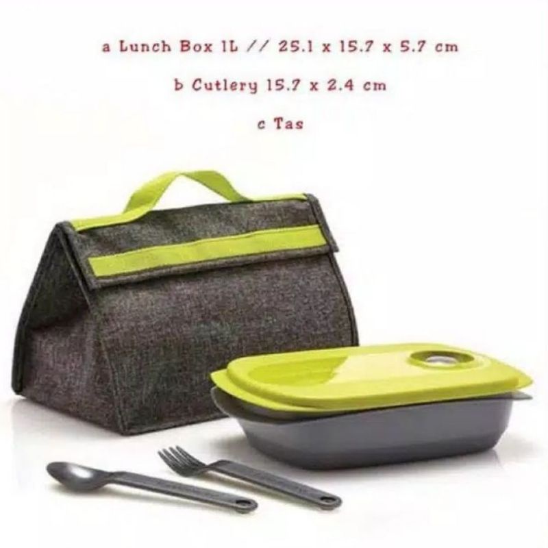 

Tupperware Byo Lunch Set Bekal Ungu / Biru / Hijau