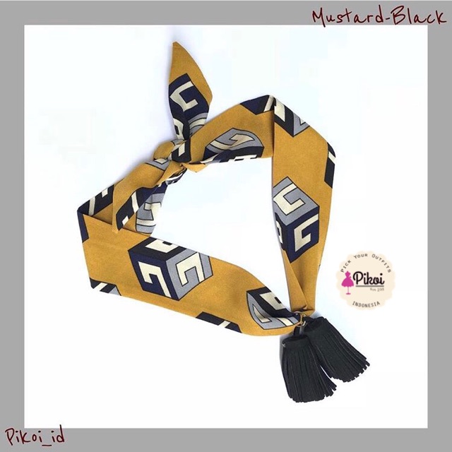 Pikoi scarf / scarf cantik / neck scarf murah / syal import cantik / scarf bangkok murah / twilly