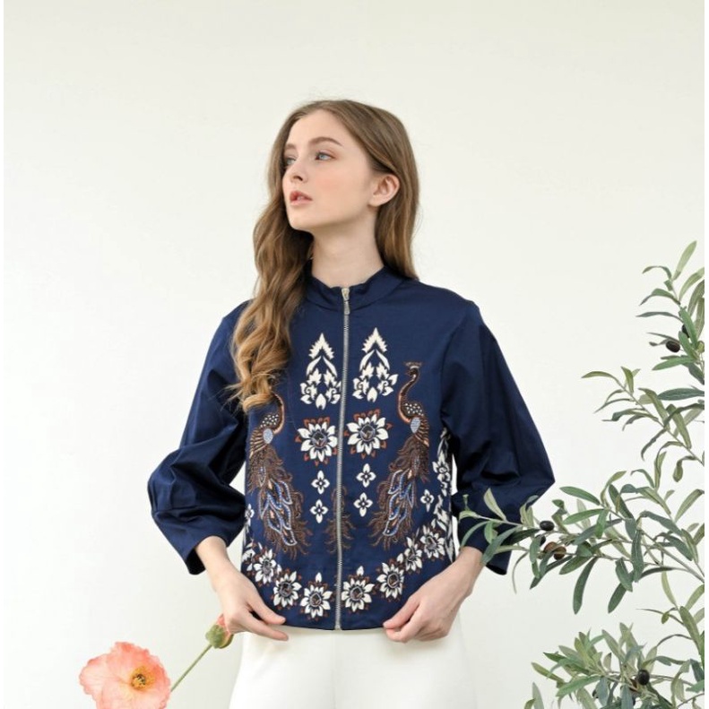 Size Jumbo : Jaket Bomber Batik / Jaket Batik Wanita /Outer Batik-ELEA