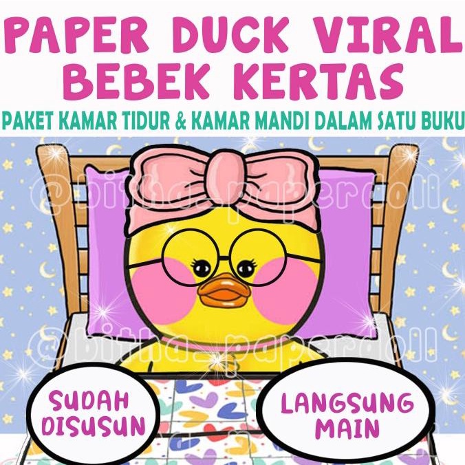 Mainan anak bebek kertas Paper duck viral