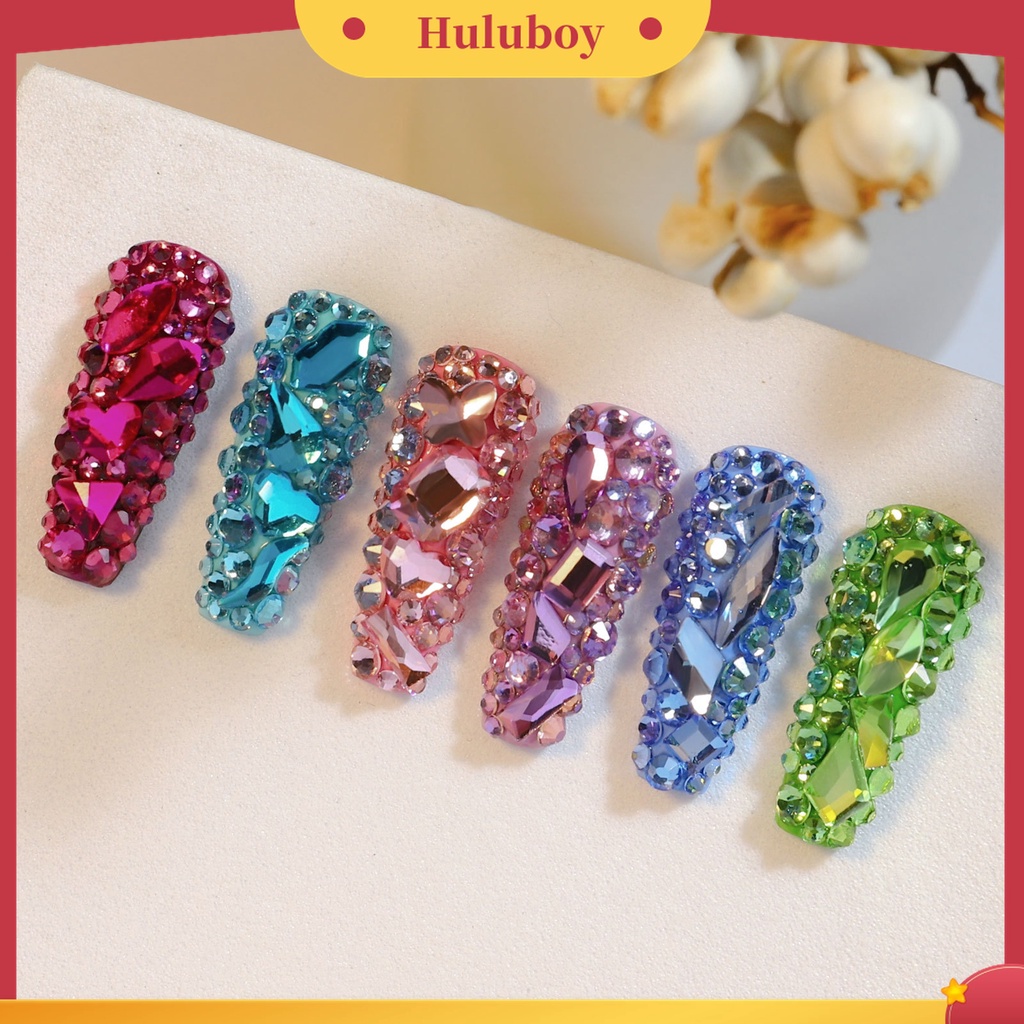 Huluboy Huluboy♡ 1 Kantong Berlian Imitasi Bentuk Campur Untuk Dekorasi Nail Art