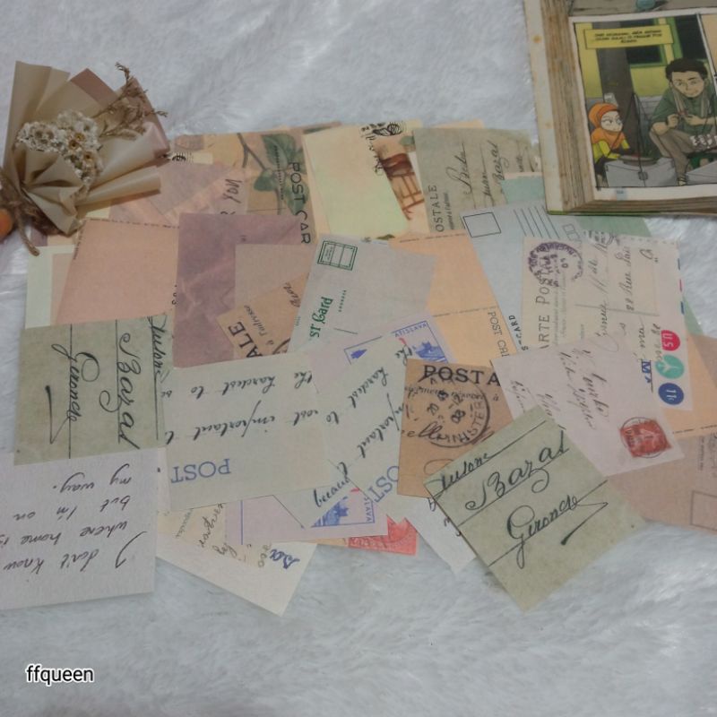 

Paper Memo Vintage untuk dekorasi buku journal, scrapbook dll