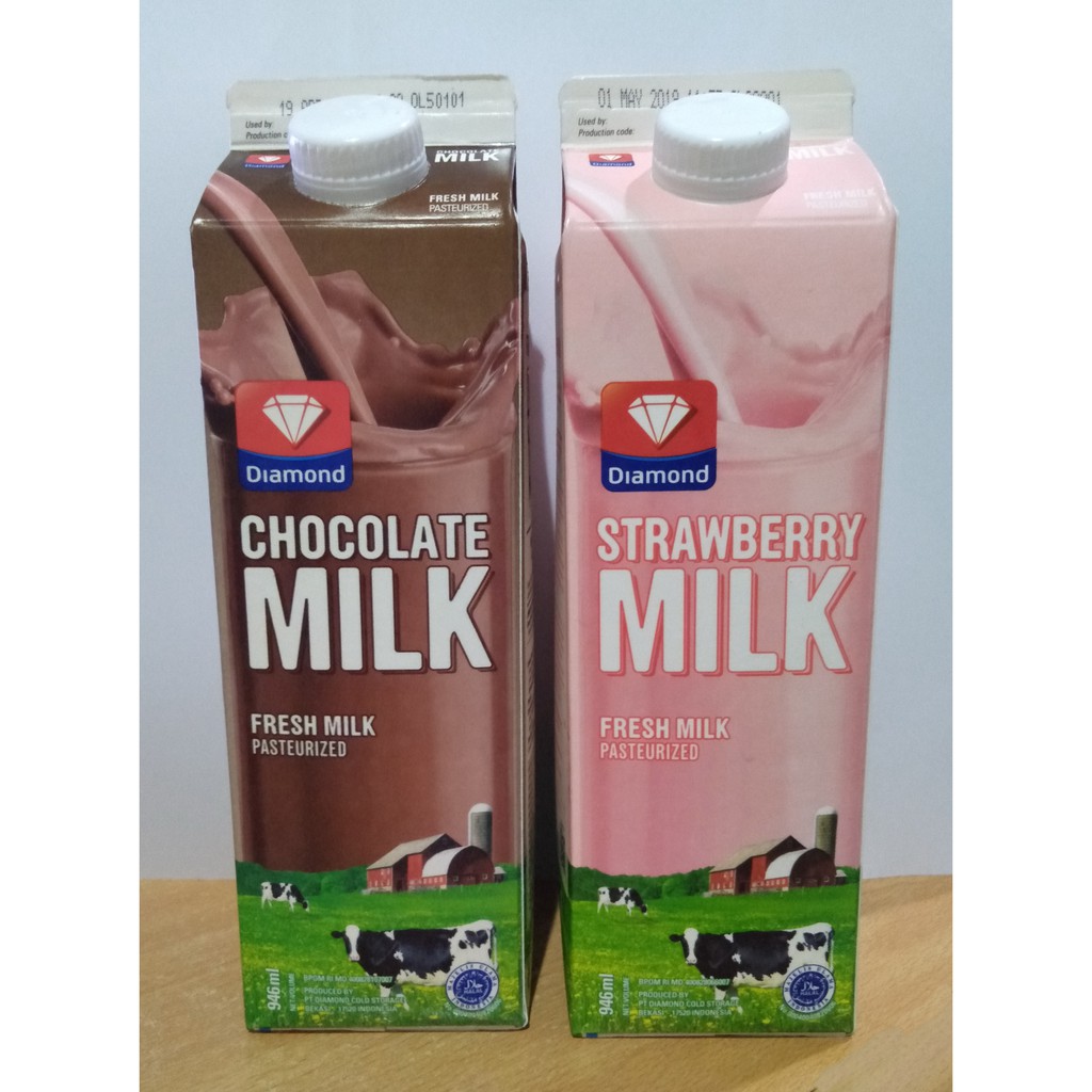  Susu  Segar DIAMOND  rasa COKLAT  STRAWBERRY isi 6 pcs 1 