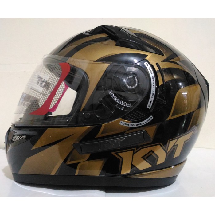 Jual Kyt K Rider World Gp Ready Gold Black Glossy Helm Full Face Kyt Full Face Shopee