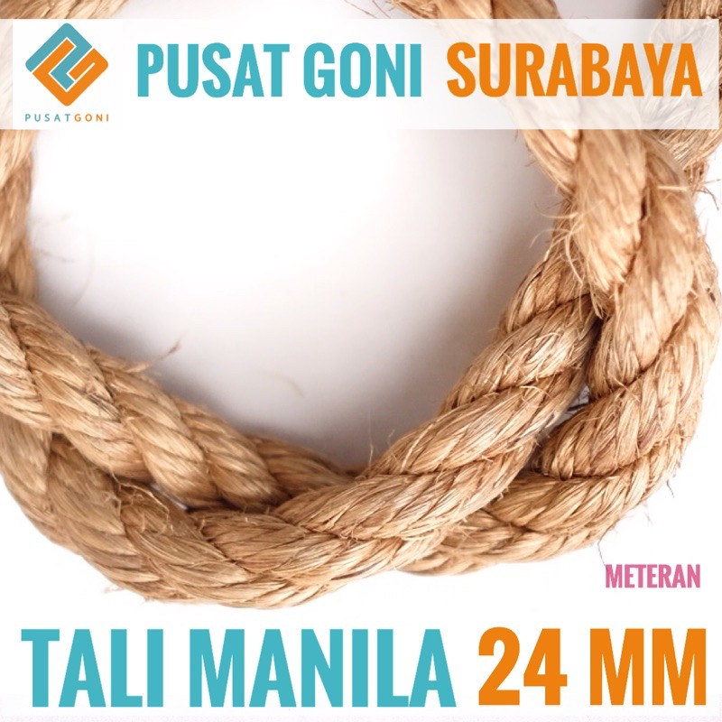 

Tali Tambang Manila 24MM - Tampar Gurita Abacca - Tali Serat Manila Besar - Tambang Manila