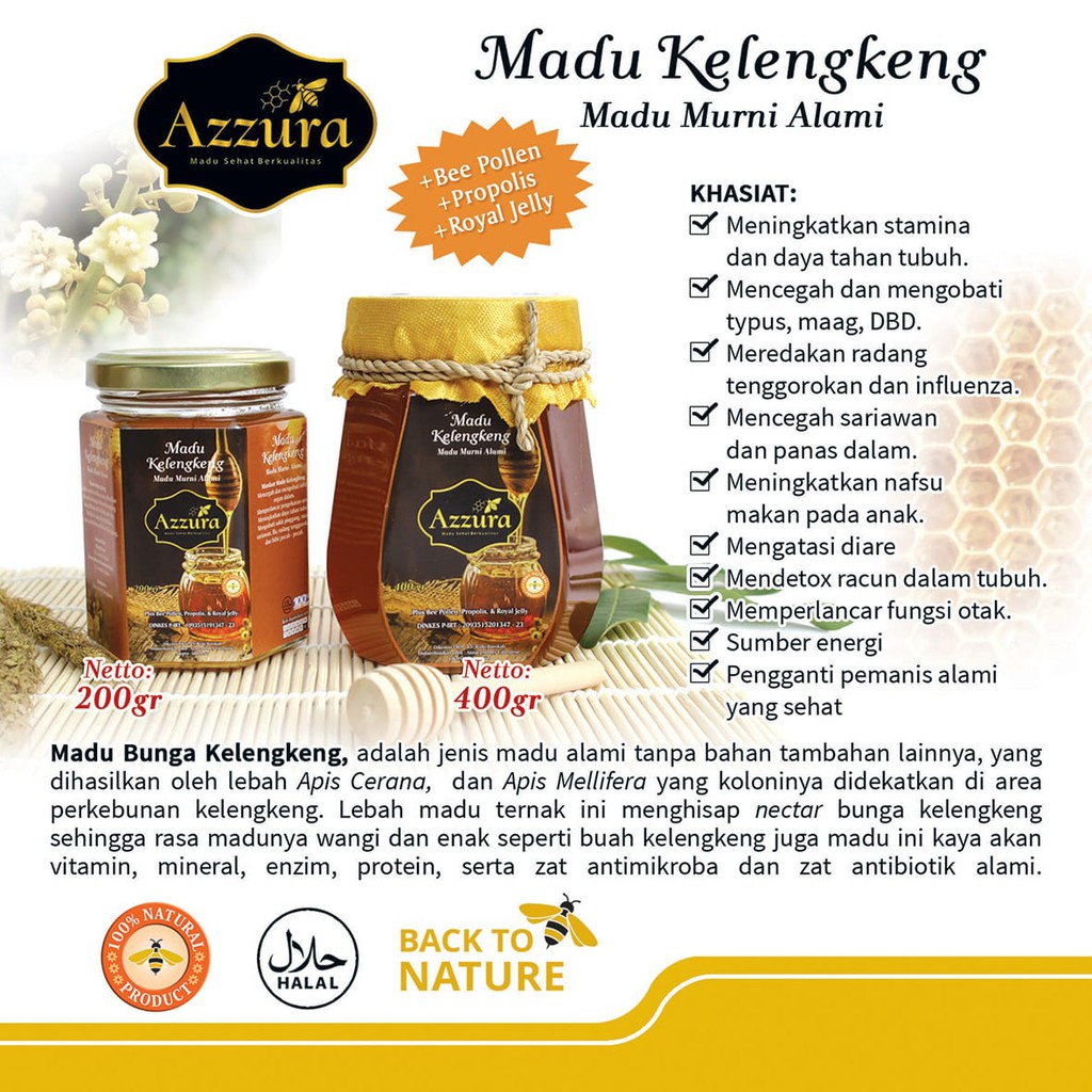 

[ MW - Azzura ] Azzura Madu Murni Kelengkeng ( Madu Murni )