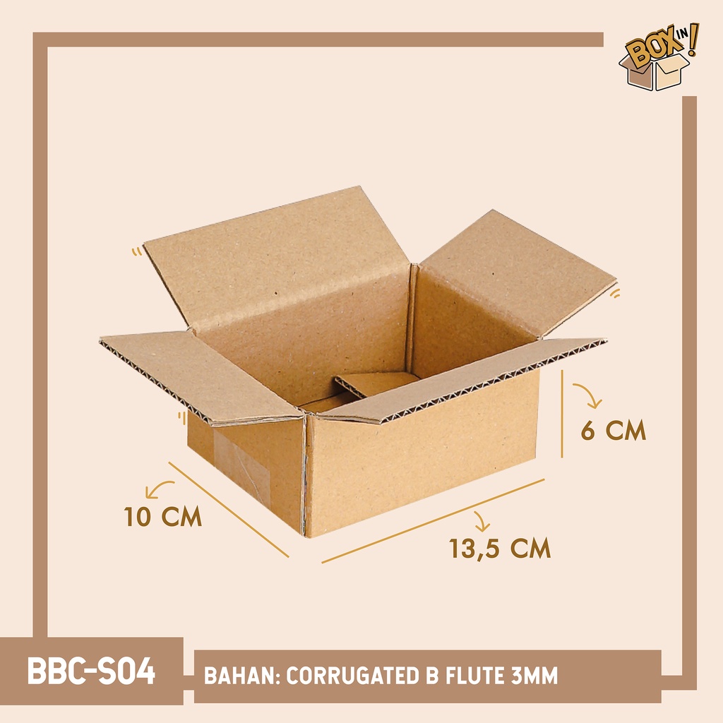 Jual 13,5 X 10 X 6 Cm (BBC-S04) | B FLUTE | KARDUS | CORRUGATED BOX ...