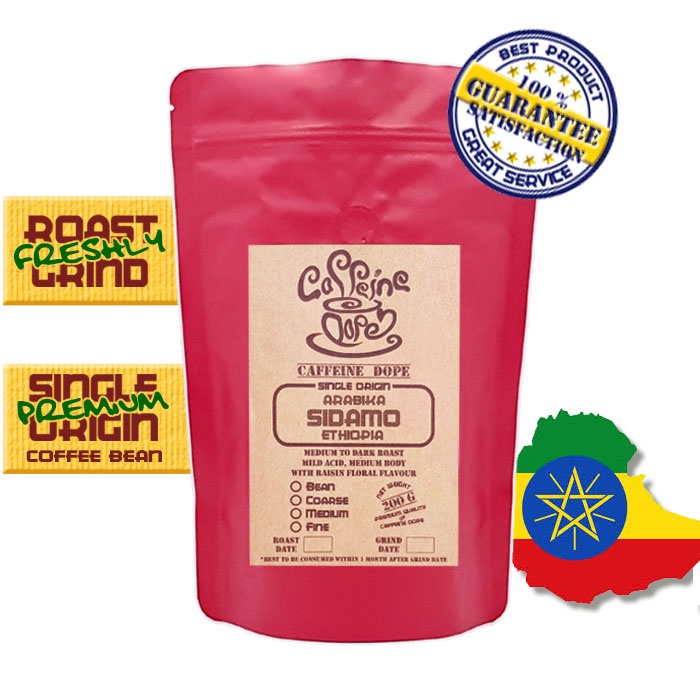 

Kopi Arabika Sidamo Ethiopia 200 Gr - Bean/Biji & Ground/Bubuk