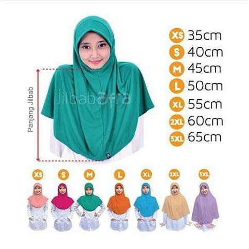 Jibab AFRA model BERIA ukuran XS hijab Khimar Kerudung